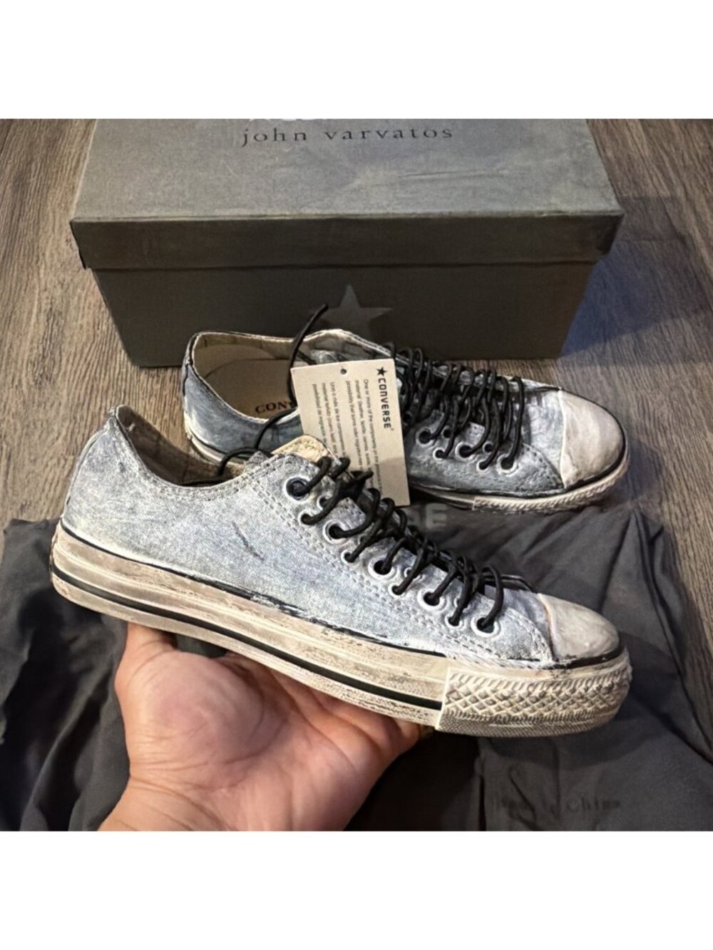 CONVERSE All-Star X John Varvatos Multi Eyelets White Black Sneakers Women Sz 6